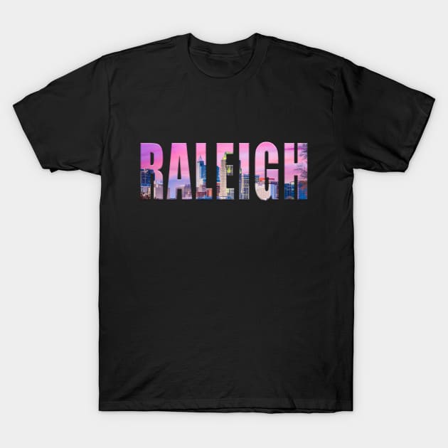 Raleigh City Skyline Evening T-Shirt by swiftscuba